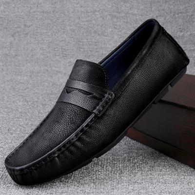Luxury Brand Men's Genuine Leather Shoes Casual Driving Shoes Men Anti-skid Loafers High Quality Male Casual Shoes Slip On Flats