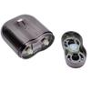 Electric Beard Trimmer for Men Aluminum Dual Blades Magnetic Rechargeable Portable Beard Trimmer for Home Travel Silver