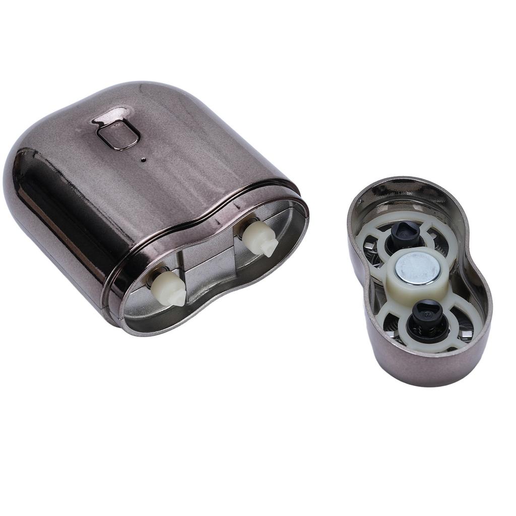 Electric Beard Trimmer for Men Aluminum Dual Blades Magnetic Rechargeable Portable Beard Trimmer for Home Travel Silver