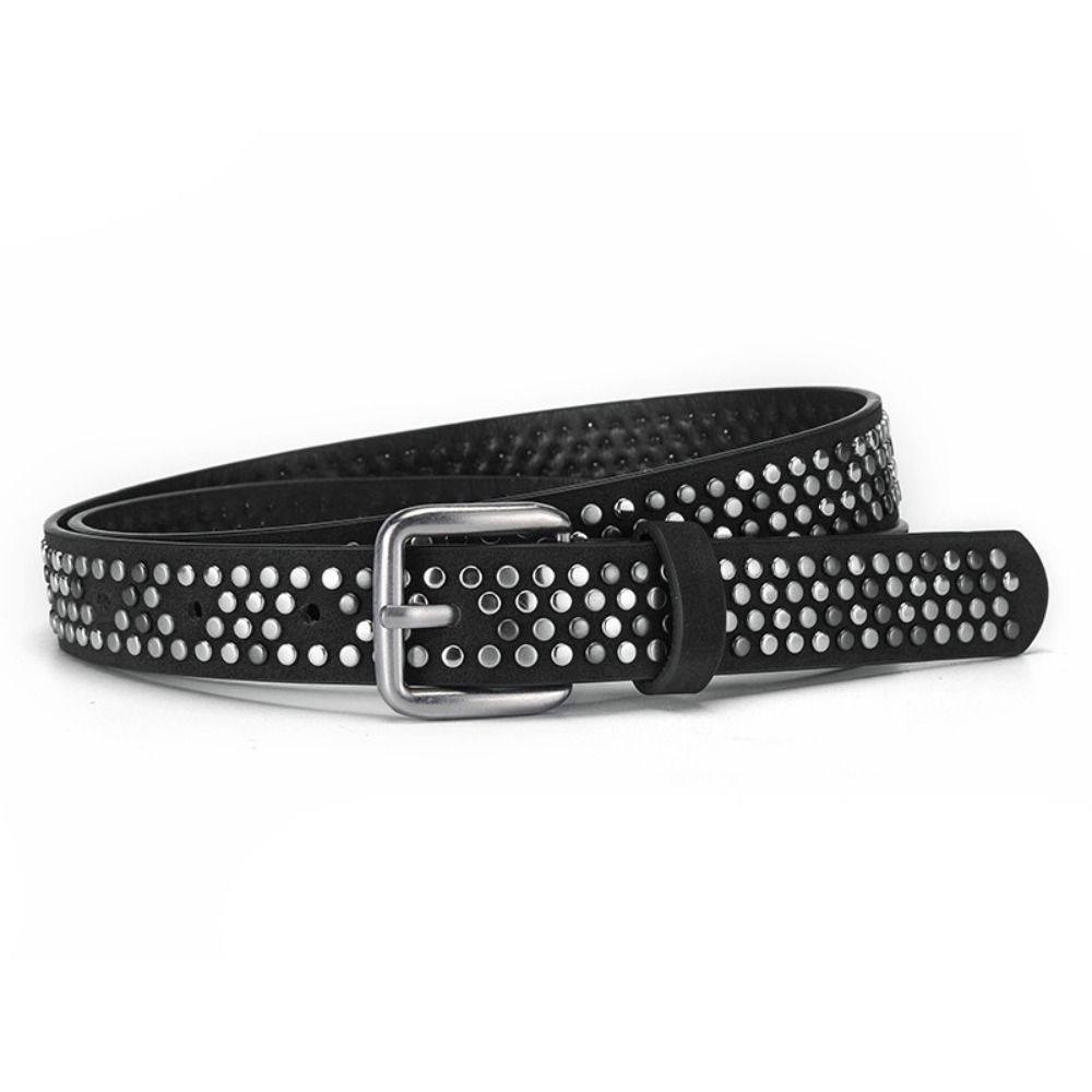 Luxury Design Business Waist Belt Retro Punk Waistband Suede Rivet Belt  Paired with Skirts Jeans