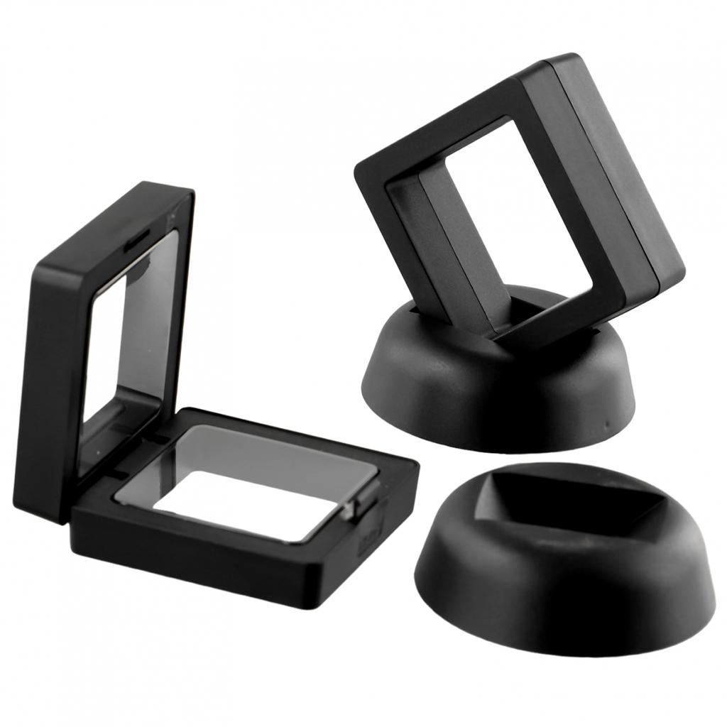 Black Coin Display Holder 50*50 Mm Gold/Silver Coins 2pcs Coins Medals Jewelry New