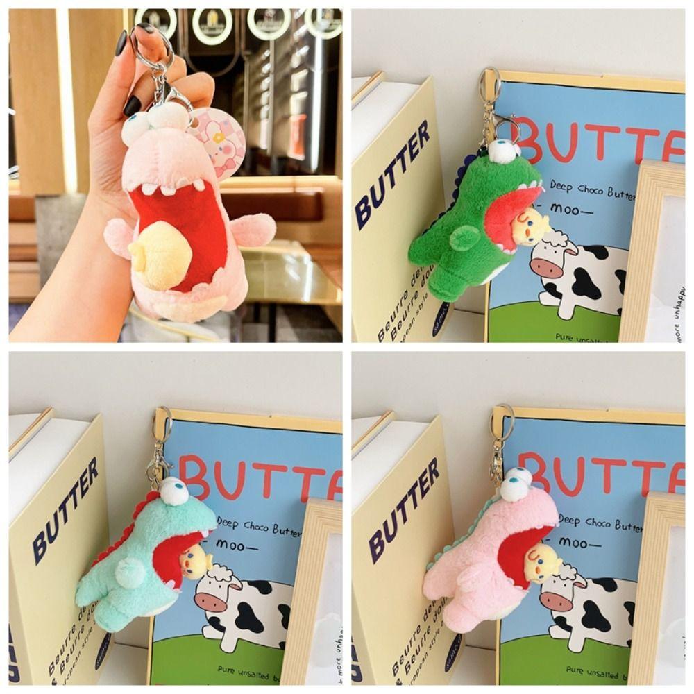 

Animal Dinosaur Keychain Cyan Cartoon Dolls Pendant Kawaii Loong Key Ring Friends циан