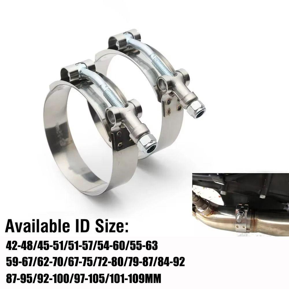 Stainless Steel T-Bolt Clamp Universal Hose Coupler Reliable Hose Clamps