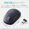 ELECOM Mouse Wireless (Receiver Included) M Size 3 Buttons BlueLED EPRIM Black M-DY12DBXBK