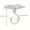 2pcs 360°Rotatable Ceiling Wall Hook, Self-adhesive Wall Hooks, Ceiling Hanging Hook for Dome Bed Canopy Netting Mosquit.