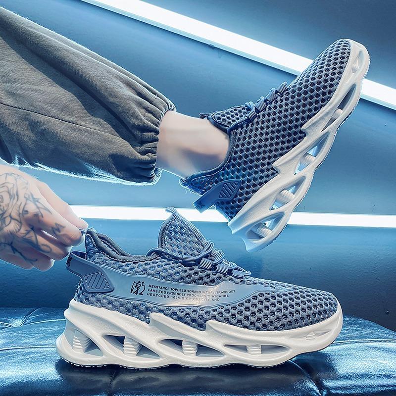 

Thin mesh shoes 2025 new men s shoes summer breathable mesh youth large mesh light running sports white shoes 44