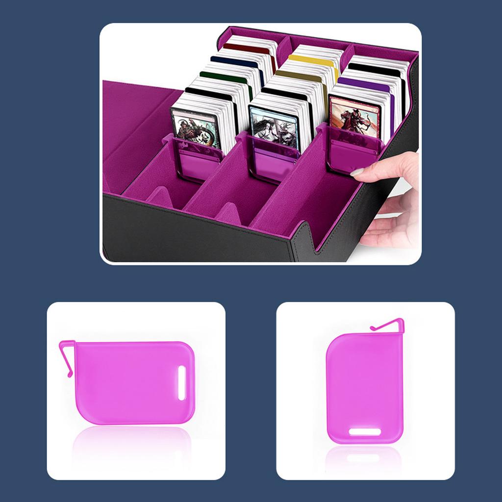 5Pcs Plastic Trading Card Box Baffle Clip Card Spacer Storage Classification Barrier Plate Clip Storage Partition Board