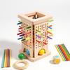 Baby Montessori Sensory Fine Motor Skills Toy Color Cognitive Learning Counting Sticks Game Educational Kids Balance Wooden Toys