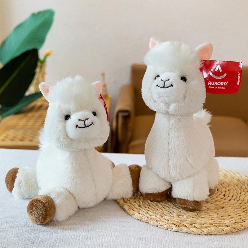 Cute Swinging Alpaca Doll Plush Toy Lamb Throw Pillow Sleeping Rag Doll Girlfriend Doll Gift Woman