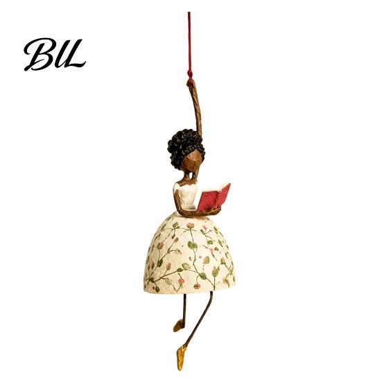 Dynamic Window Hanging Dancing Lady Ornament for Home Decor, Elegant Art Sculpture, Graceful Silhouette Creative Pendant Indoor Outdoor Porch