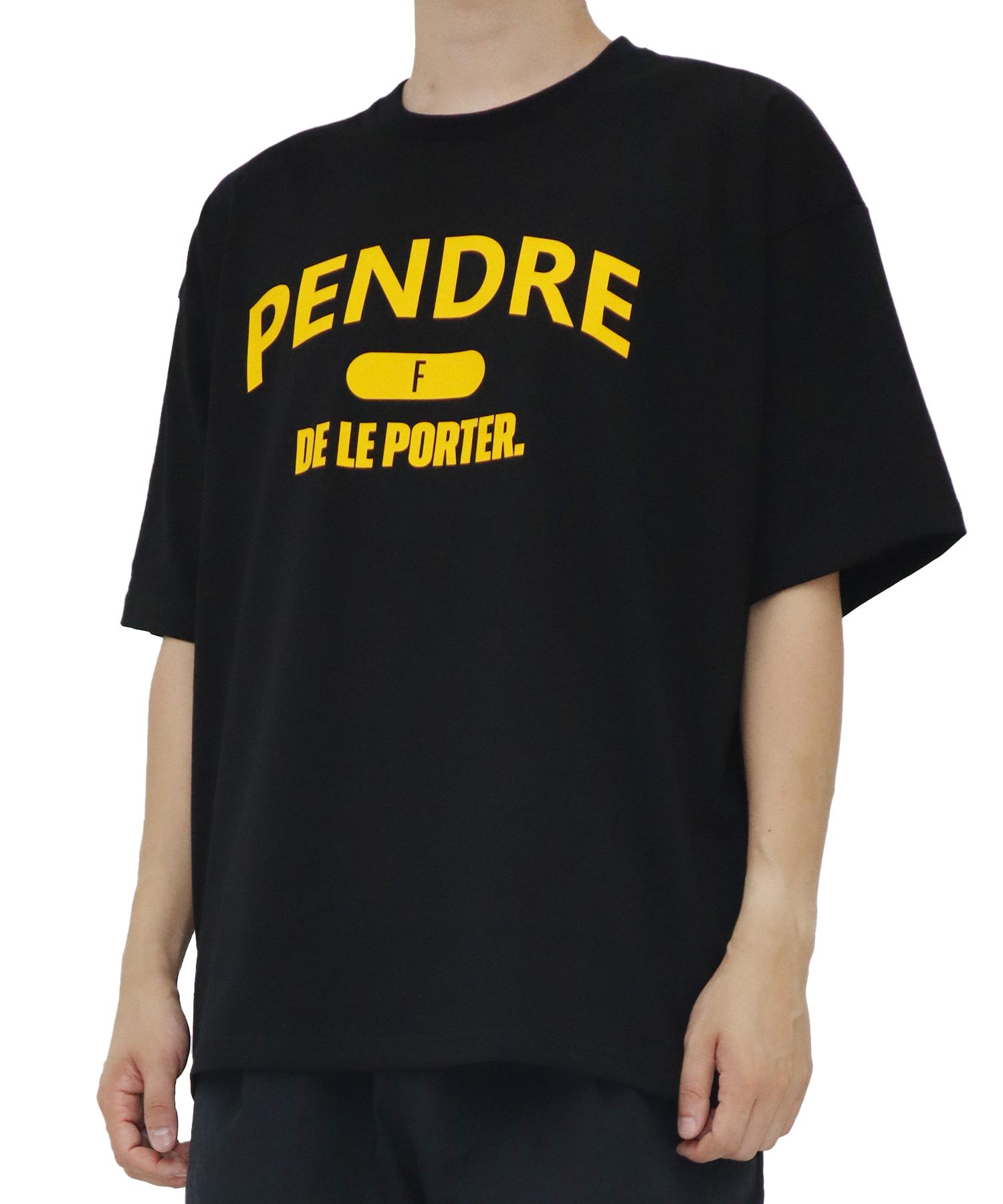 Just Haeng S2.Lm 003 Pendre Sun Yellow Logo Oversized Short Sleeve T-Shirt (Black) F