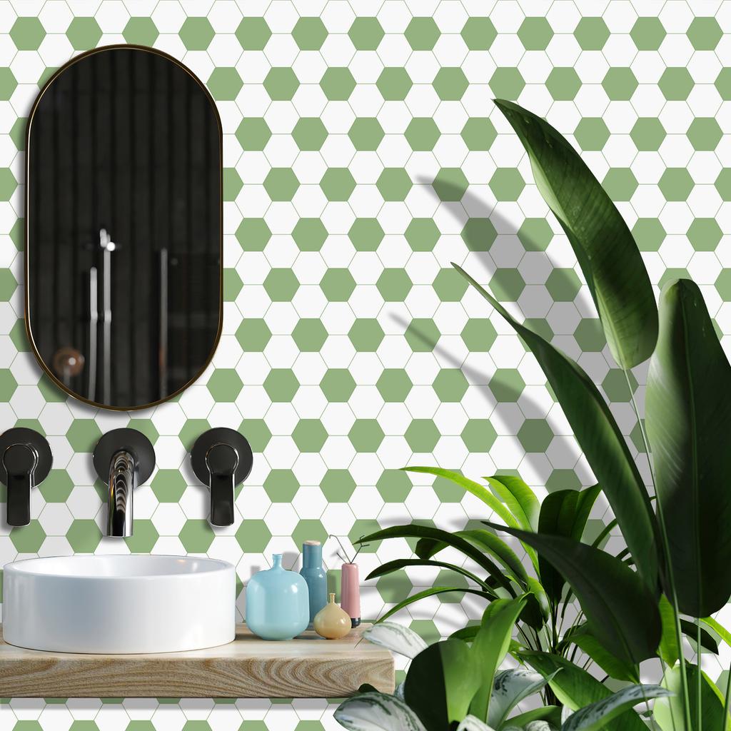 Modern Simple Hexagonal Pattern Peel and Stick Wallpaper Self Adhesive Contact Paper Removable Waterproof Wallpaper For Furniture Renovation