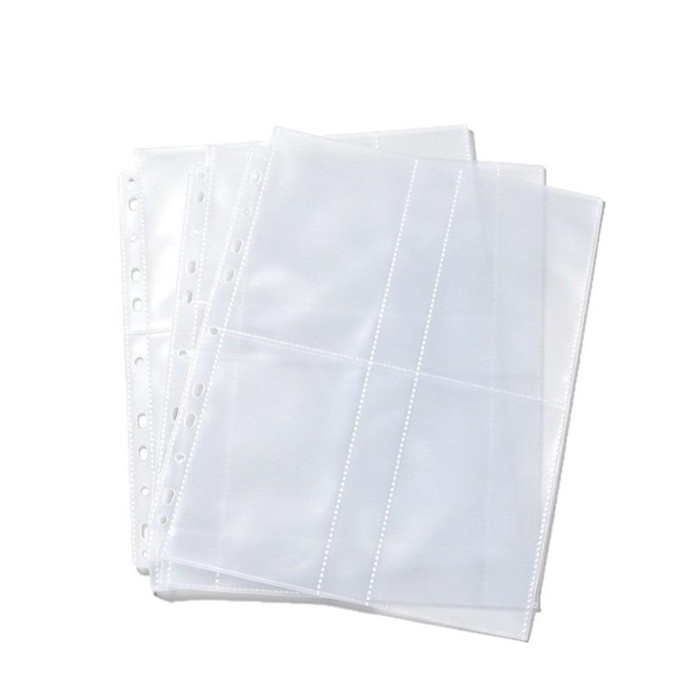 10pcs Small A4 Binder Card Sleeves Pages Single Side Card Album Refill Pages 4/6/7 Inch Postcards