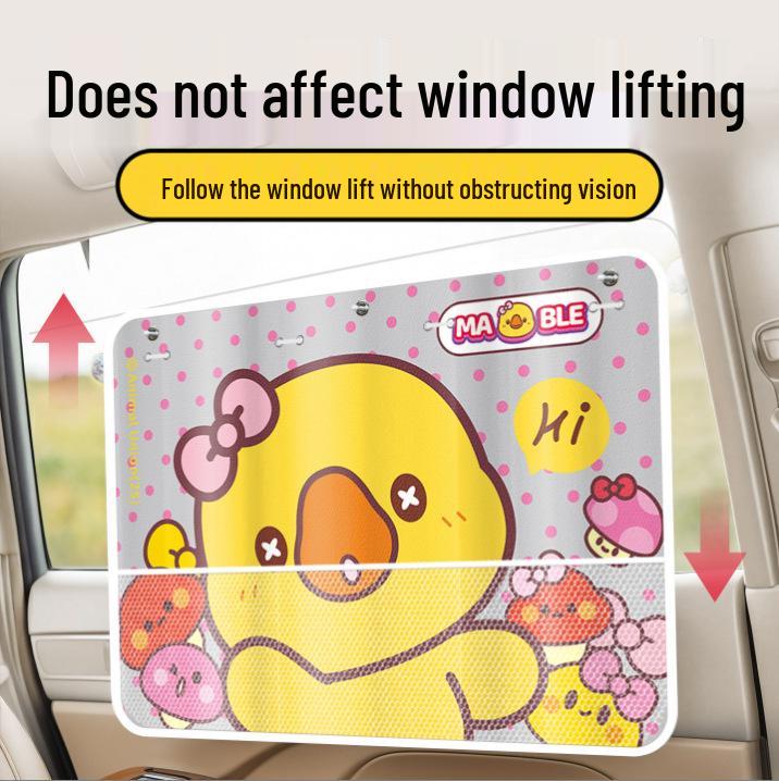 Children's Car Seat Privacy Blackout Sunshade Curtains - Universal Rear Window Safety Shade