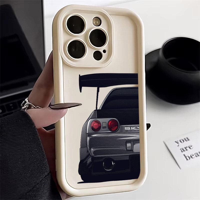 Cartoon Tokyo JDM Male Car Soft TPU Case For iPhone 16 15 11 13 14 12 Pro Max 15 Plus Mini 16Pro Shockproof Silicone Phone Cover