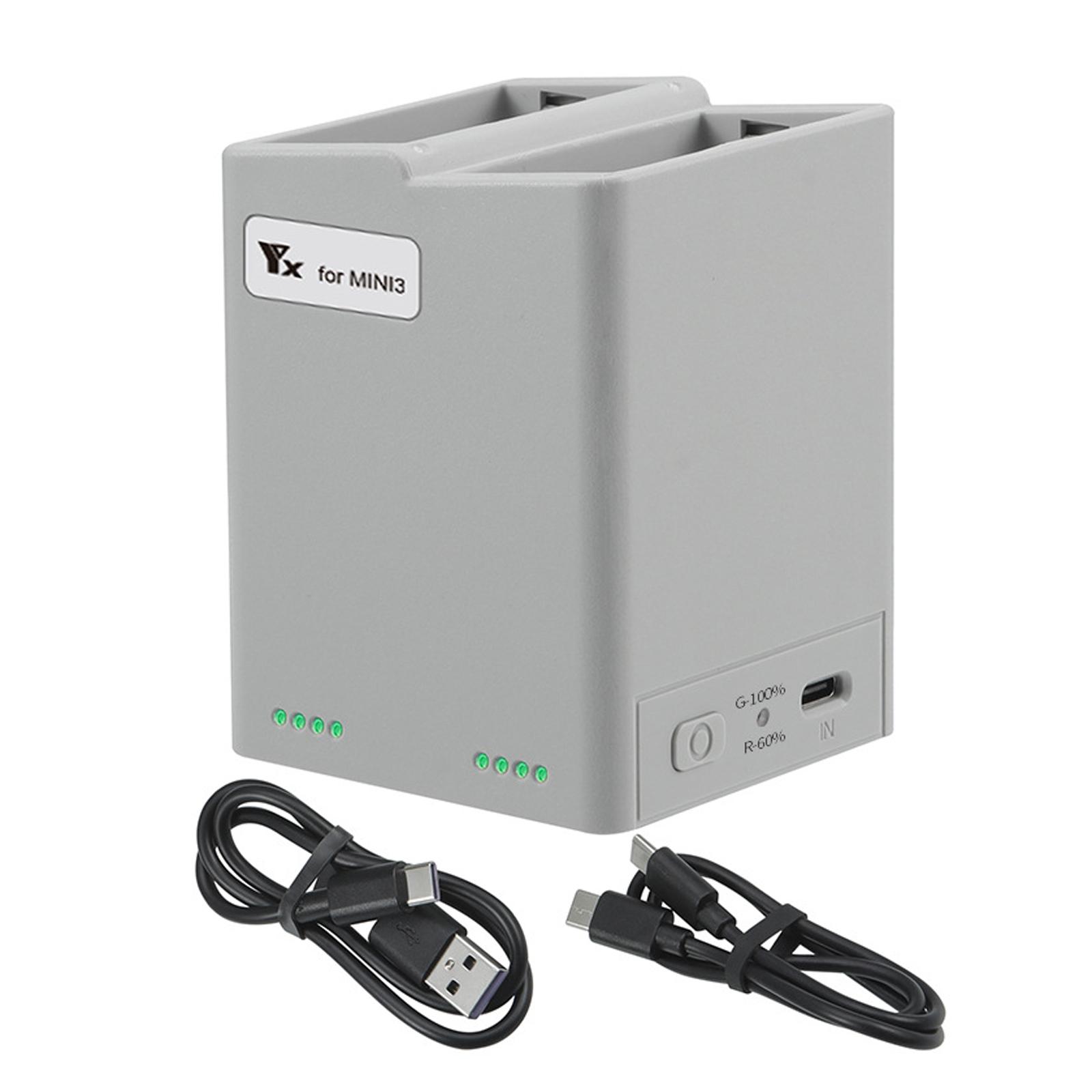 

Зарядний концентратор для Mavic Mini 3 Pro Two-Way Batteries Manager Швидка зарядка Power Bank Аксесуари для дронів за допомогою USB-кабелю