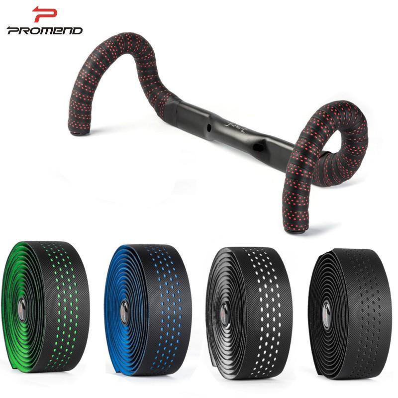 Road Bike Handlebar Tape Wrap With Sweat Absorbent Anti-Slip Durable Dual Tone Design Breathable Cork Foam Grip
