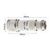 For Electronic Testing 2W 50 Ohm Attenuator Male To Female Attenuator Color Silver Standing Wave Ratio 1.20 Copper Plated