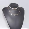 C031 Multi-layer Star Velvet Sliced Five-pointed Star Women's Collarbone Chain Sun Multi-layer Necklace Bead Chain