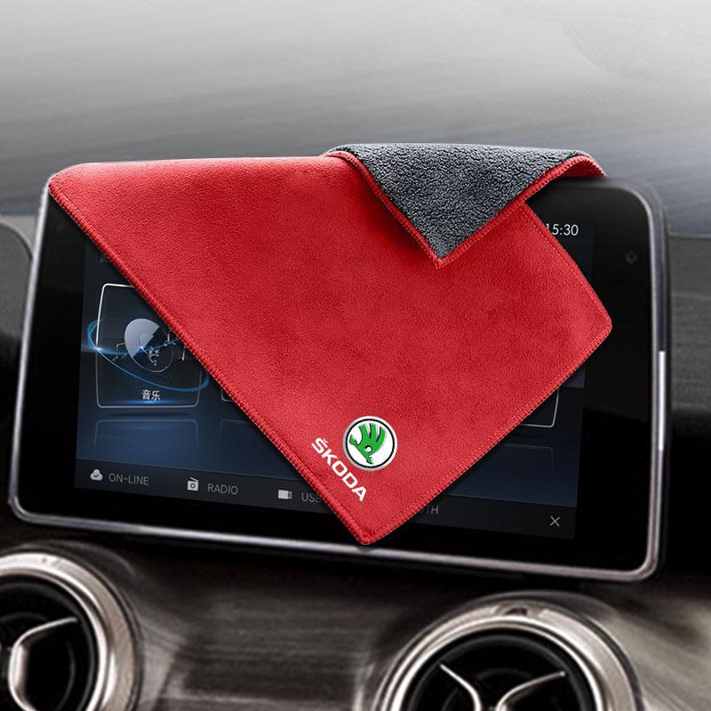 Automobile Beauty Cleaning Cloth Wash Car Accessories Car Tools for Skoda Kamiq Kapoq Kodiaq Rapid SCALA Octavia 1 2 3 A4 A5 MK2 Fabia