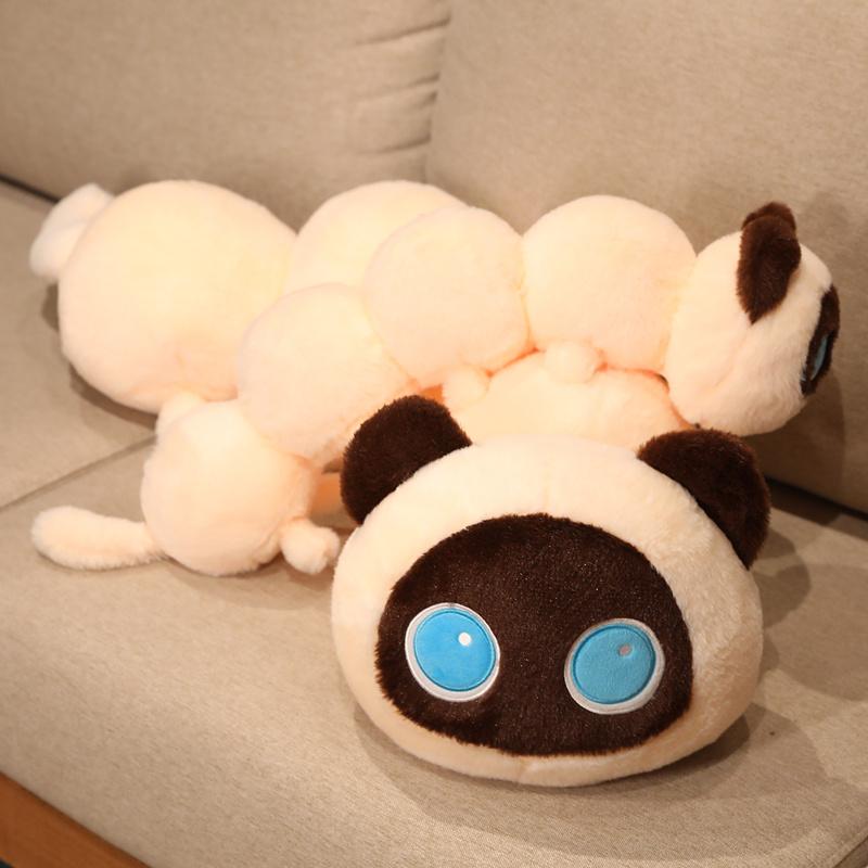 Giant Cute Soft Cat Plush Sleep Long Pillow Cushion Kawaii Black Cat Soft Plush Toys Gift