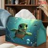 2D Flat 1pc, Tissue Box. Sea Turtle Pattern Napkin Dispenser, Reusable, Daily Desktop Tissue Organizer, Suitable for Kitchen Living Room Bedroom Bathr
