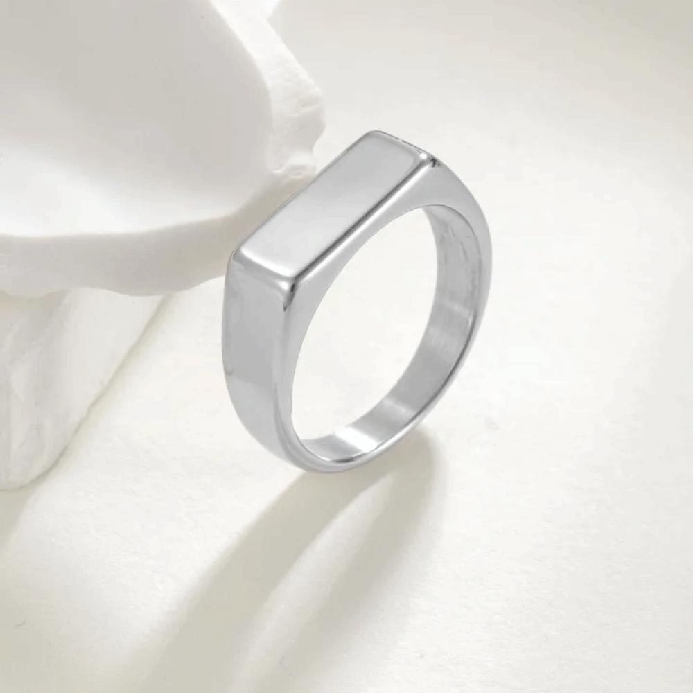Jewelry Stainless Steel Ring Korean Ins Style Finger Ring Punk Titanium Seal Ring  Wedding