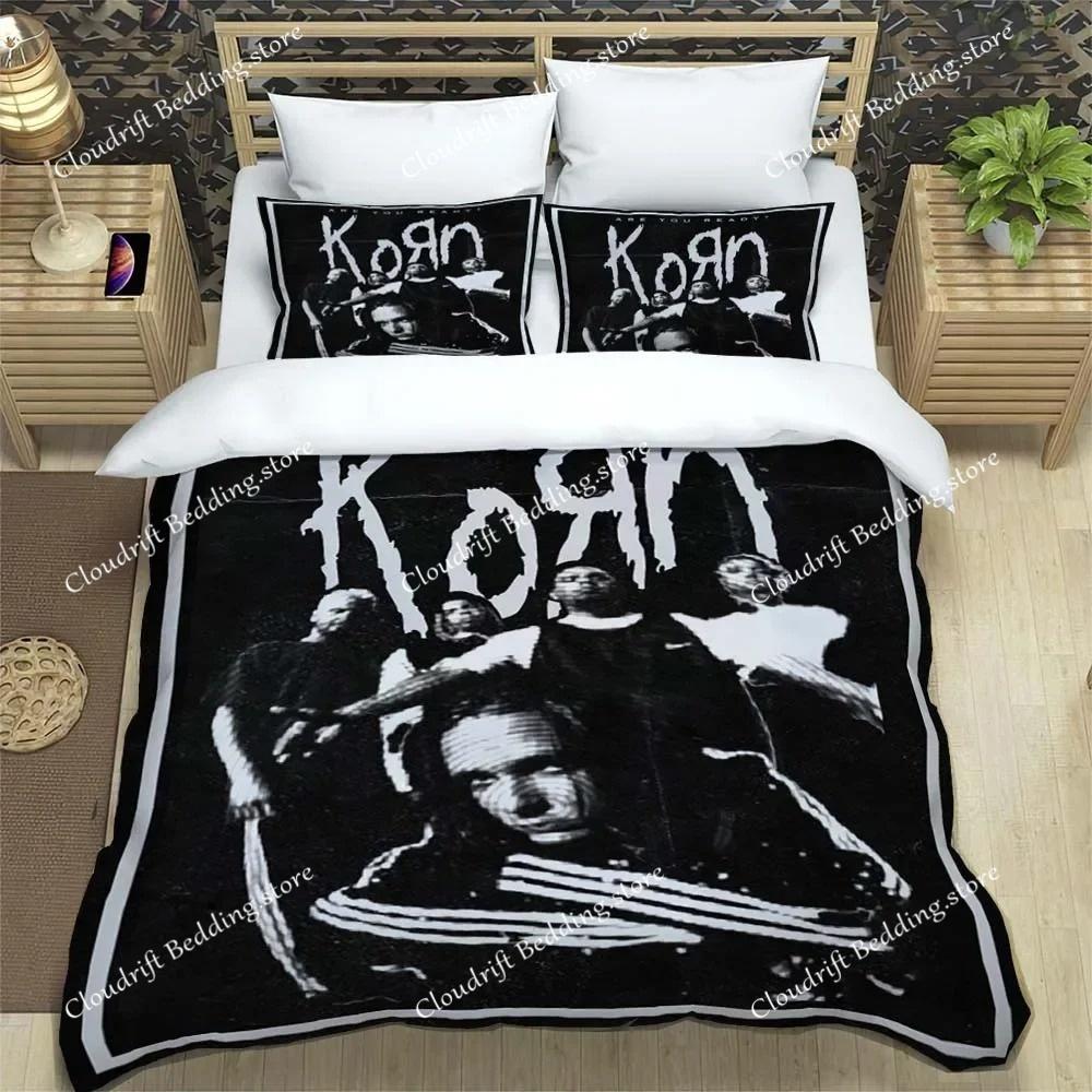 Módní Rocková Kapela K-Korn Povlaky na Peřinu Povlečení Kolejní Povlečení Sada Povlečení Měkká Teplá Sada Povlečení