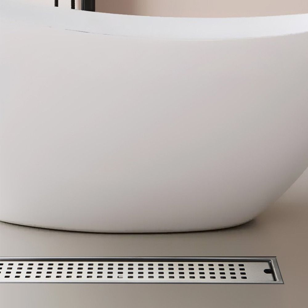 Stainless Steel Shower Floor Drain Rectangle Shape Linear Floor Drain Durable Drain Filter