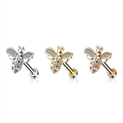 1 ks Chrupavková náušnice pecka pro ženy Náušnice s plochou zadní stranou Opal Motýl Květina Tragus Helix Piercing Šperky