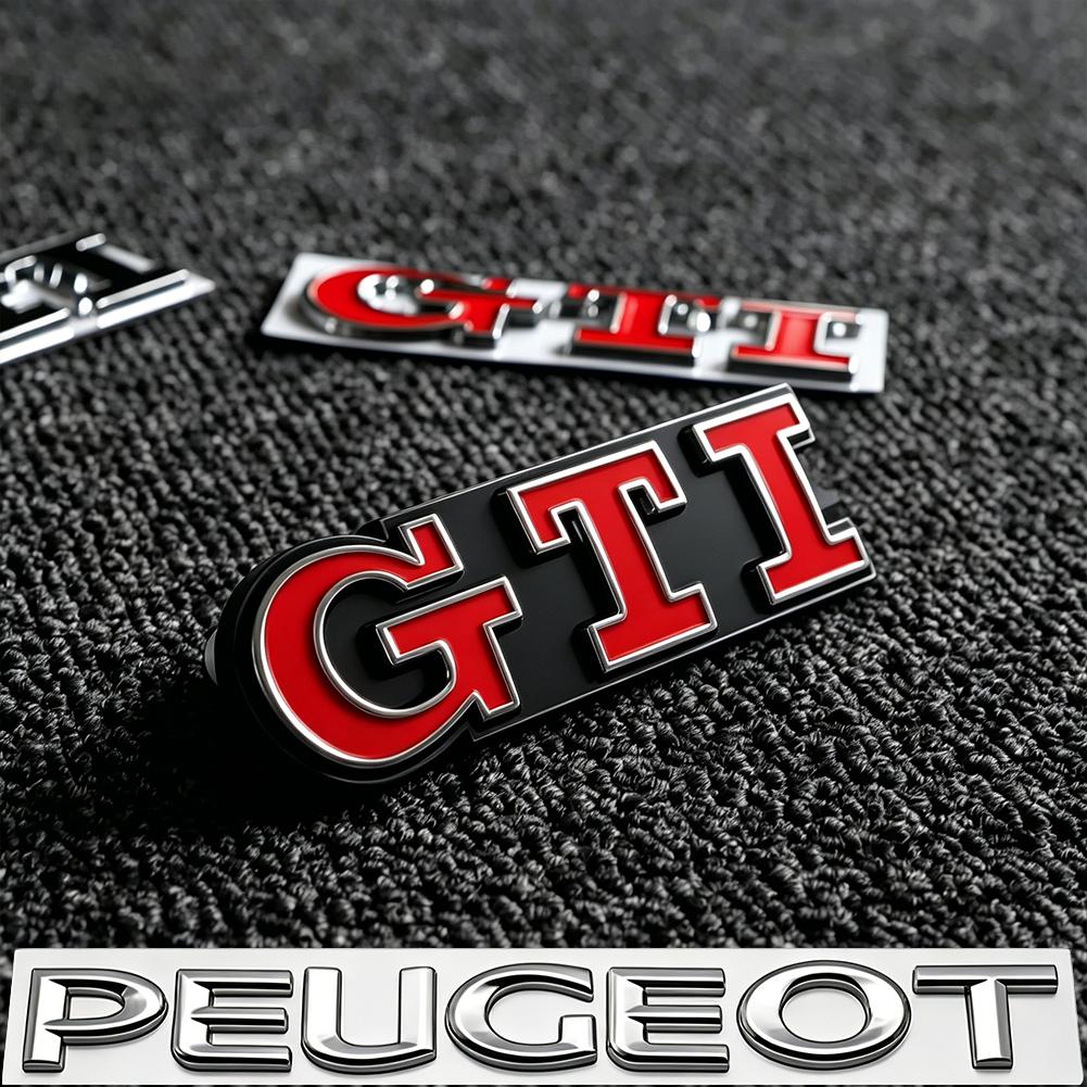 IMNOV1 3D Metal GTD Logo Emblem Badge Car Front Grill Decorative Accessories For VW Golf T‑Roc Tiguan Polo Passat T‑Cross Taigo ID.4