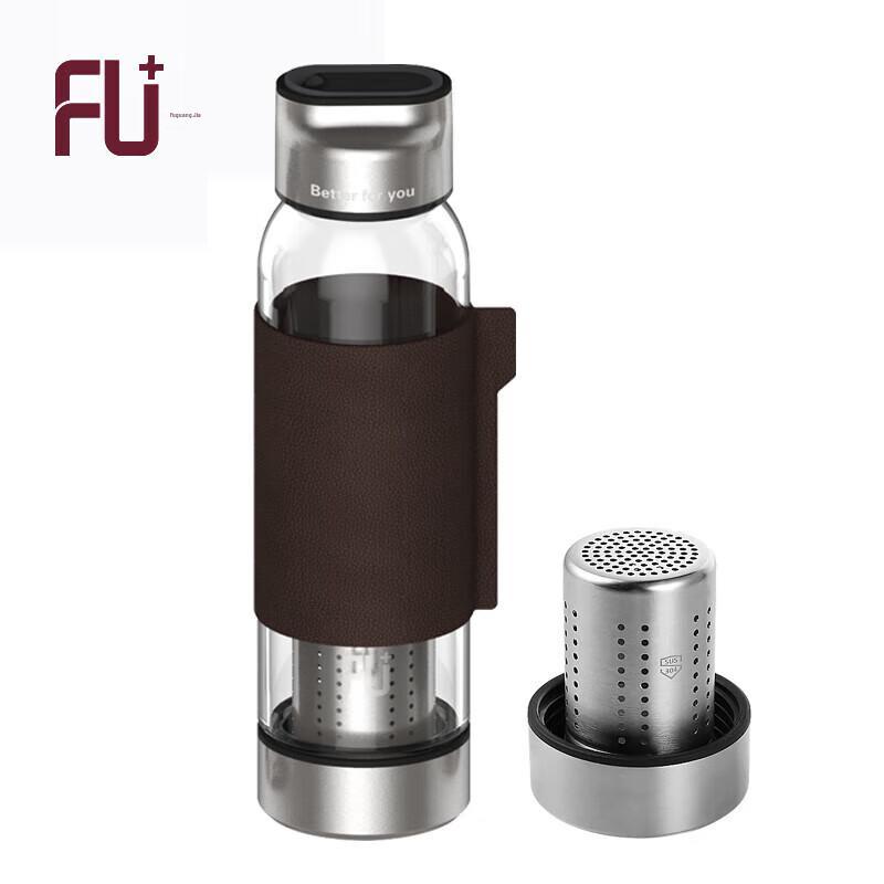 Fuguang Portable Double-Layer Glass Tea Infuser Cup