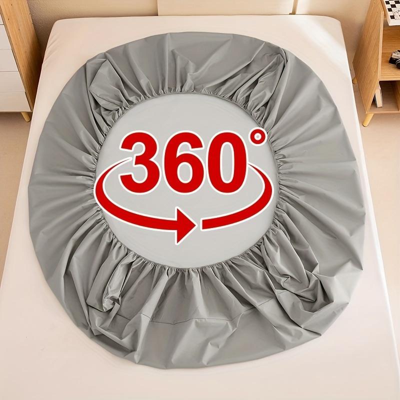 2025 Solid Color Bed Fitted Sheet Waterproof Bedcover Bed Sheet 1pc Mattress Cover Soft Comfortable Fitted Sheet Washable Durable Mattress Protector