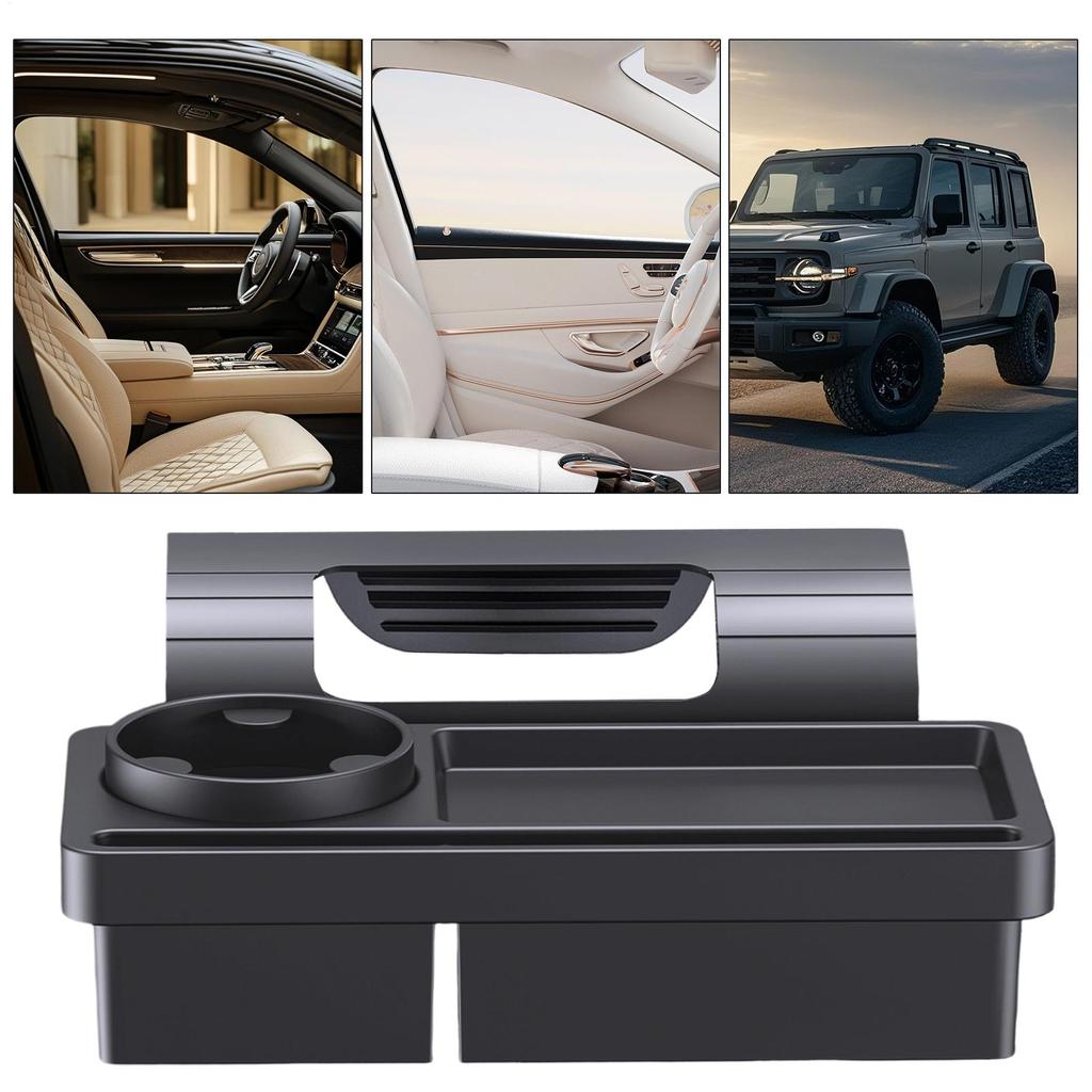 Multifunctional Car Organizer Box Side Door Window Storage Pocket Hanging Storage Rack With Cup Holder Auto Interior Accessories