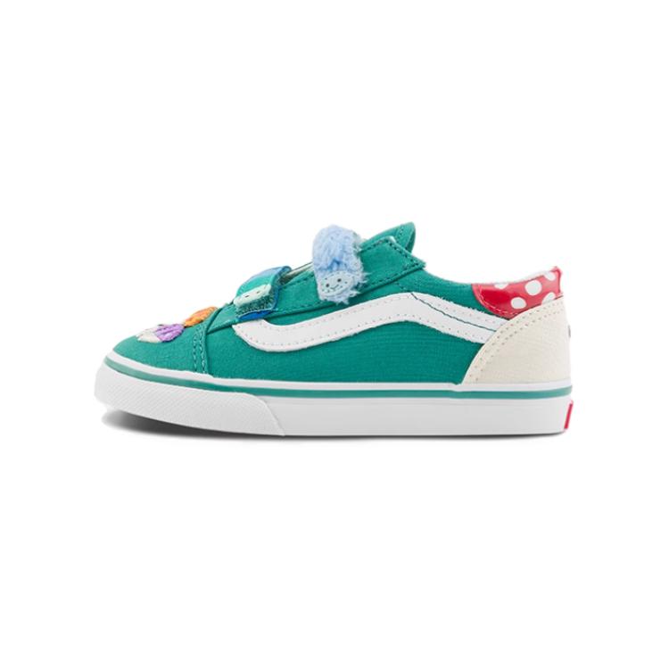 Vans Soft And Comfortable Low-Top Kids Skate Shoes Baby Sneaker Green VN000D1CGRN