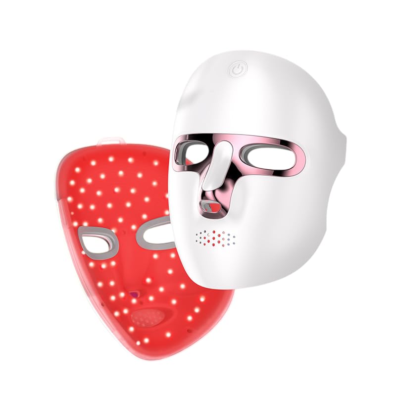 New LED Facial Mask, Light Beauty Treatment Mask for Home Use, 7-Color LED, Silicone, Facial Beauty Device for Skin Care, Non-Medical