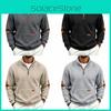 Maglione Casual da Uomo con Motivo a Maglia e Collo Alto per l'Autunno Inverno da Indossare all'Aperto