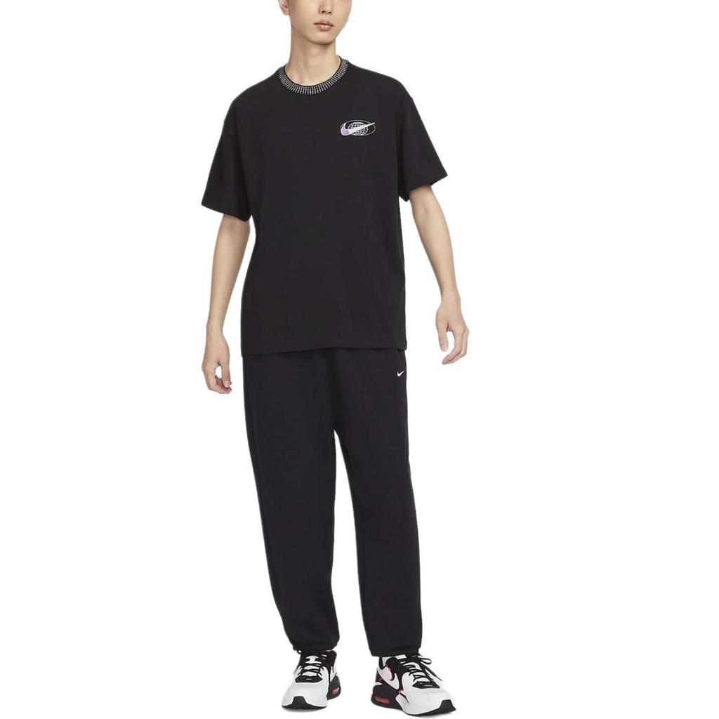 Nike T Shirts Men's Black Crew Neck Moderate FV3759-010