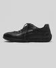 Wetheroad Wtrd3115 Faules Pferdeleder Renn-Sneaker Gewaschenes Schwarz