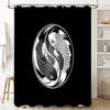 Unframed Japanese Koi Fish Shower Curtain Set Waterproof Modern Abstract Art Bathroom Decor Washable Fabric Liner