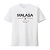 Camiseta de Viaje Málaga España con Diseño del Escudo de España vintage Lavada Elástica moda Ropa de diseñador cómoda