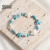 Seaside Commemorative Jewelry Summer Beach Bracelet Bohemian Sea Shell Turtle Braided Handmade Woven Adjustable String Bracelet for Teens Wristband,
