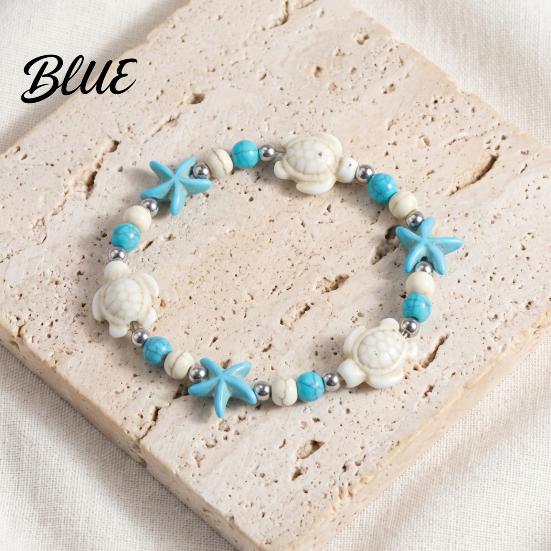 Seaside Commemorative Jewelry Summer Beach Bracelet Bohemian Sea Shell Turtle Braided Handmade Woven Adjustable String Bracelet for Teens Wristband,