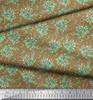Soimoi Black Japan Crepe Satin Fabric Leaves & Rose Floral Print Sewing Fabric Metre 42 Inch