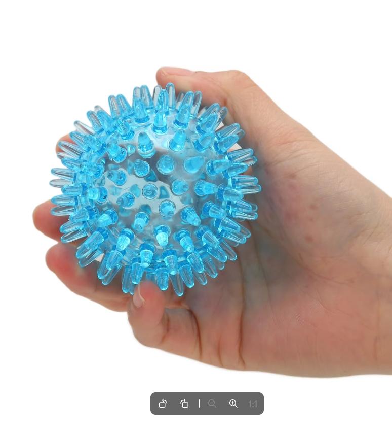 Spiky Ball Hollow Soft Transparent Strength Recovery Exercise Stress Relief Massage Ball for Hand Wrist