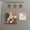 Cute 3D Embossed Cat Barista Fridge Magnet Strong Magnetic Back Vivid Details For Kitchen Decor Cat Lover Gifts
