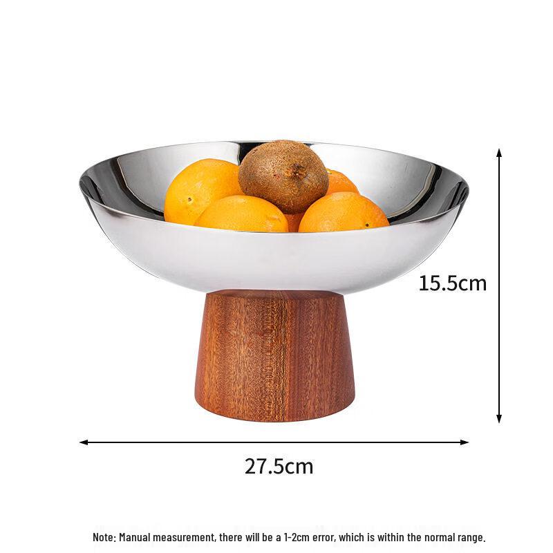 Elegant Stainless Steel Pedestal Serving Bowl for Snacks and Fruits