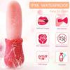 10 Muster, großer realistischer Zungenvibrator, Klitoris-Stimulator, weiblicher Masturbator, erwachsenes weibliches Zungenspielzeug, G-Punkt-Stimulator, vaginaler Klitoris-Masturbator