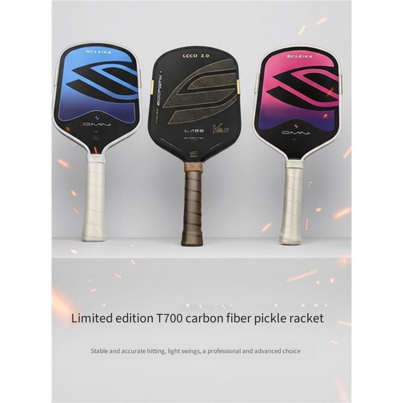 16cm Extended Grip Pickleball Paddle For Advanced Enthusiasts Toray T700 Carbon Fiber Hot Pressed EPP Core Professional Sports Racket