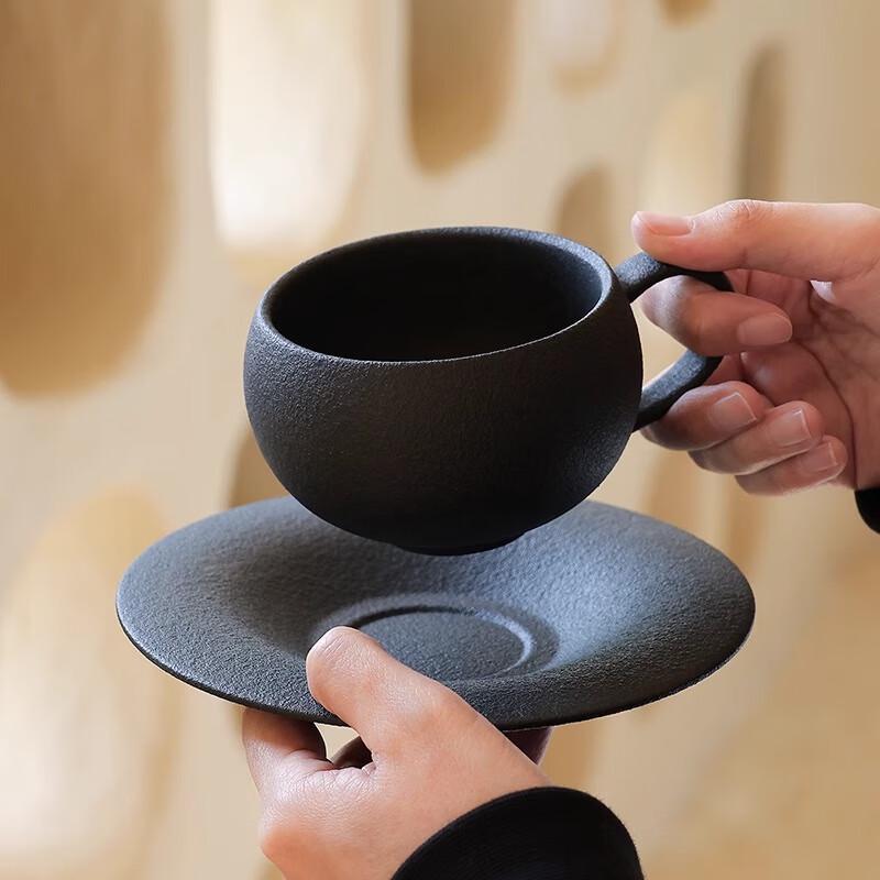WQ Japanese Style Ceramic Coffee Latte Cup & Saucer Set One Cup, One Saucer